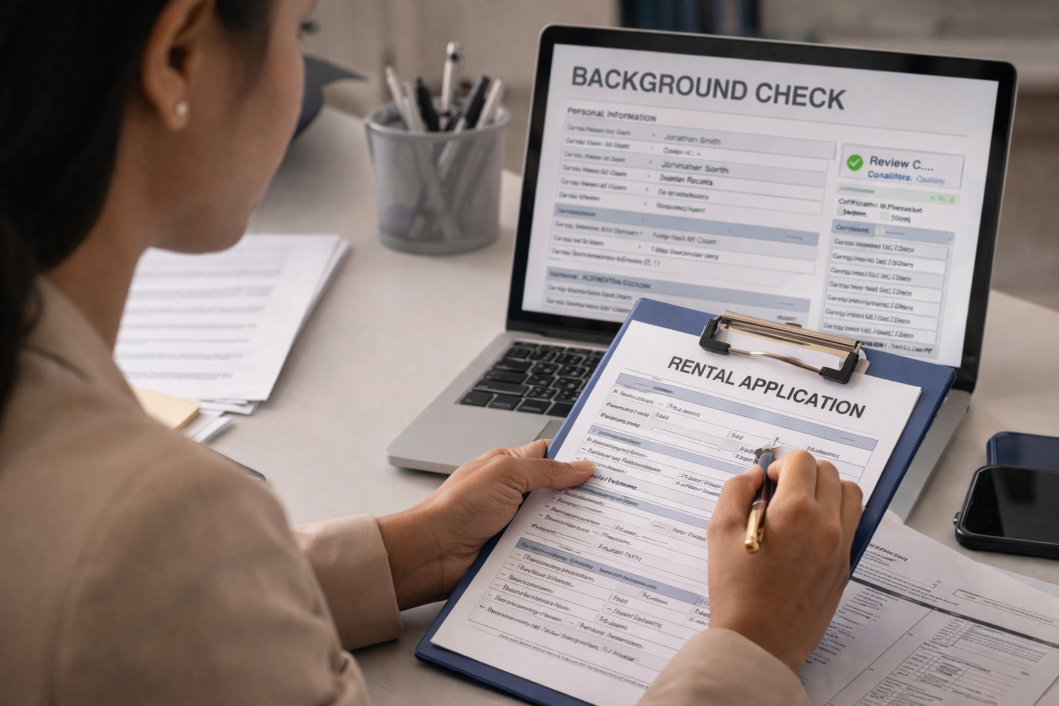 Professional tenant screening and application review